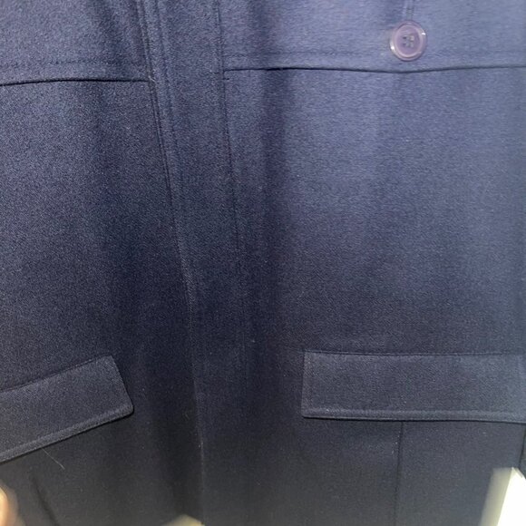 Rick Pallack Mens Field Jacket Size 46 Blue Wool Blend Button Front Closure - Picture 6 of 16